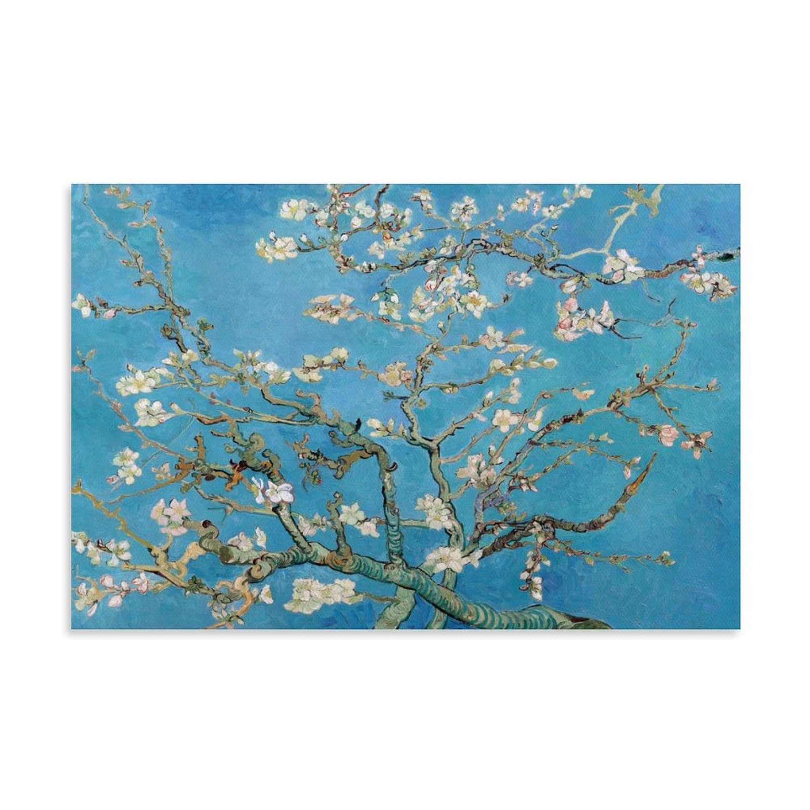 Van Gogh Almond Blossom Poster Almond Blossom Painted by Vincent Van Gogh in 1890., Canvas Print Art Poster; Unframe; 08x12inch(20x30cm)