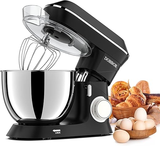 9.5Litri Impastatrice planetaria, DOBBOR 1500W Robot da Cucina con ciotola di acciaio...