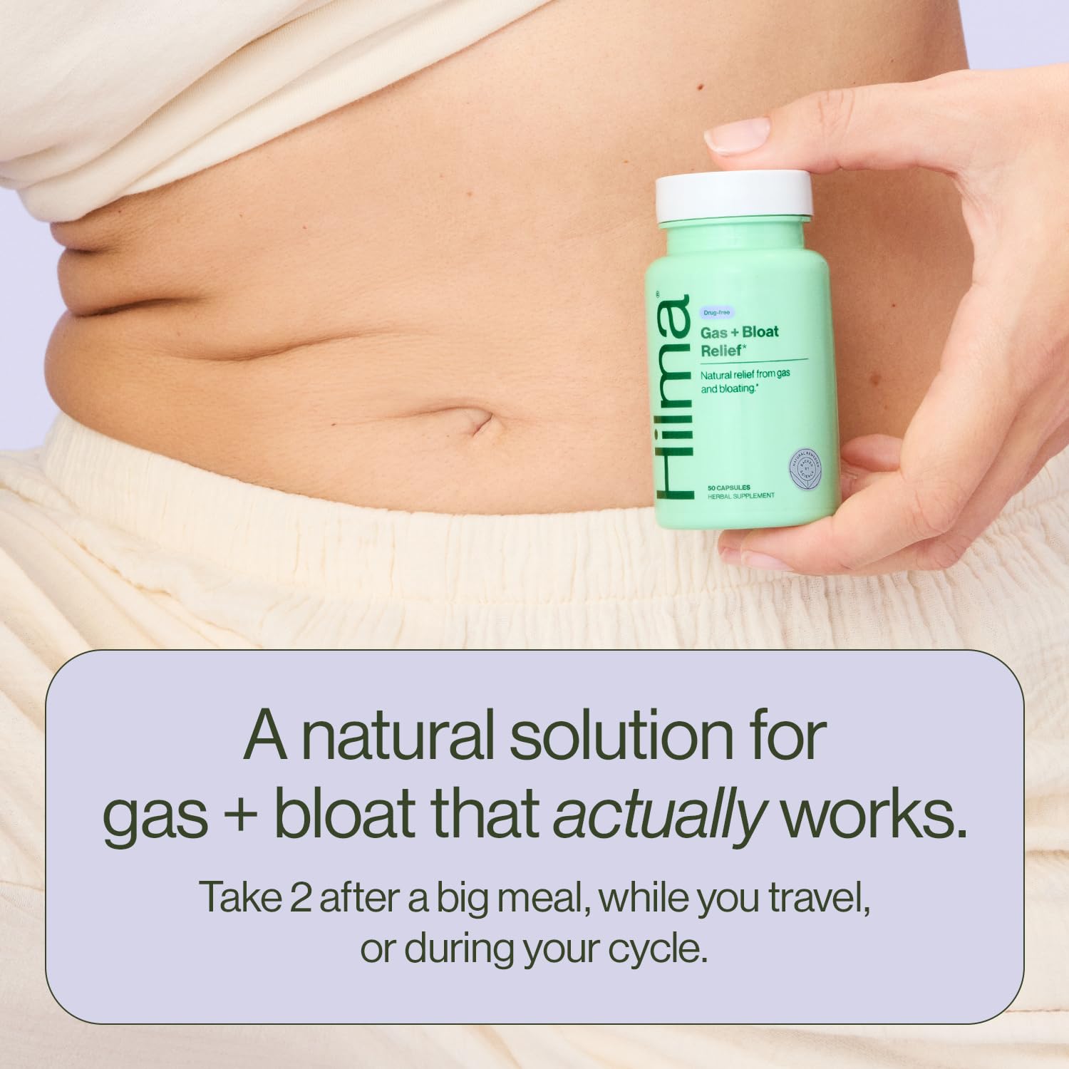 Hilma Gas and Bloating Relief, 50 Vegan Capsules — Amazon image 5