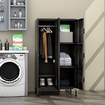 スチールラック・メタルラック Vintage l cabinet used in UK Amazon.com: SISESOL 6 Door Vintage Steel Modern Locker