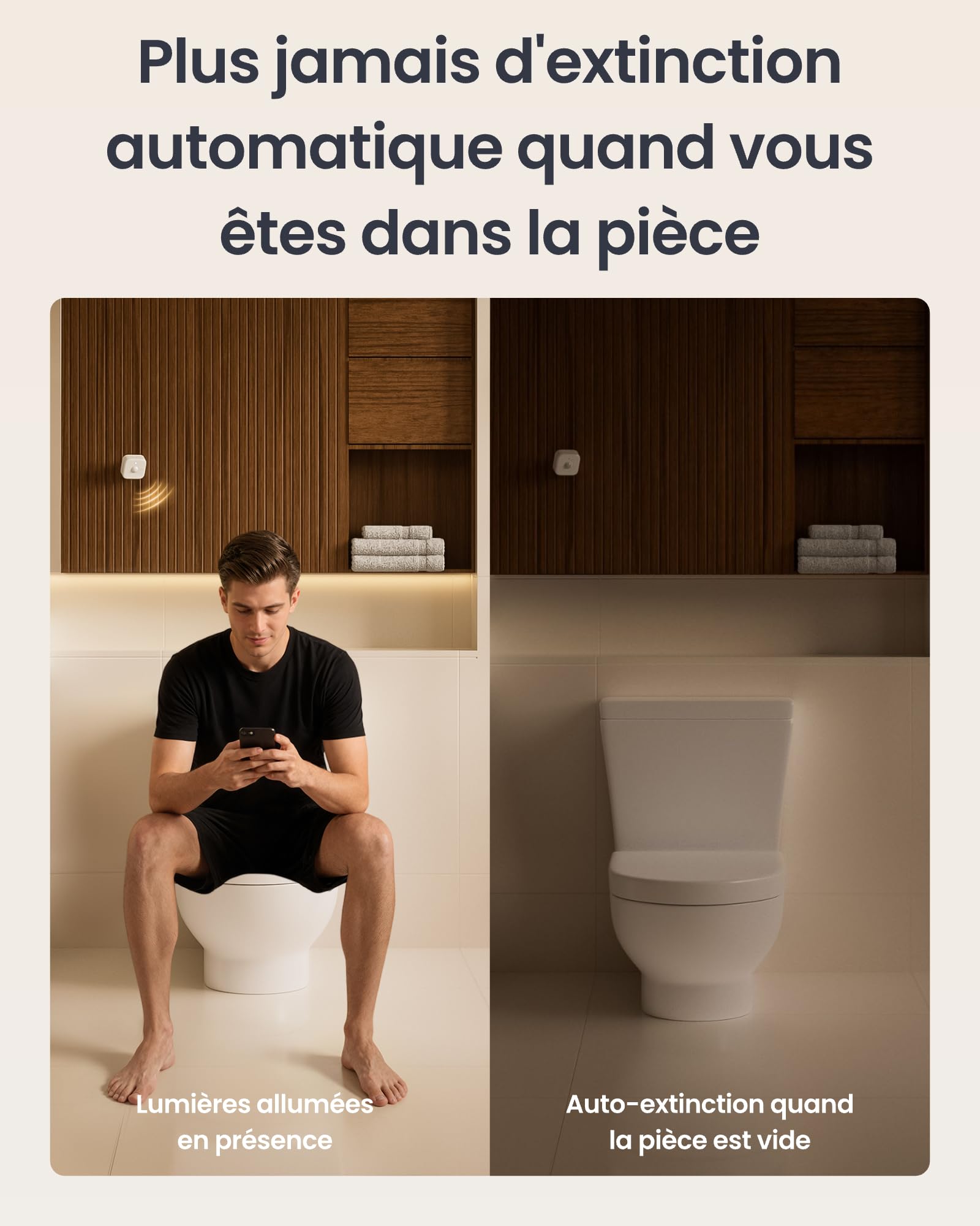 SwitchBot Capteur de Mouvement Radar Intelligent mmWave, capteur de présence Bluetooth avec détection Dynamique, Fonctionne avec Alexa, HomeKit et Apple Home Via SwitchBot Hub