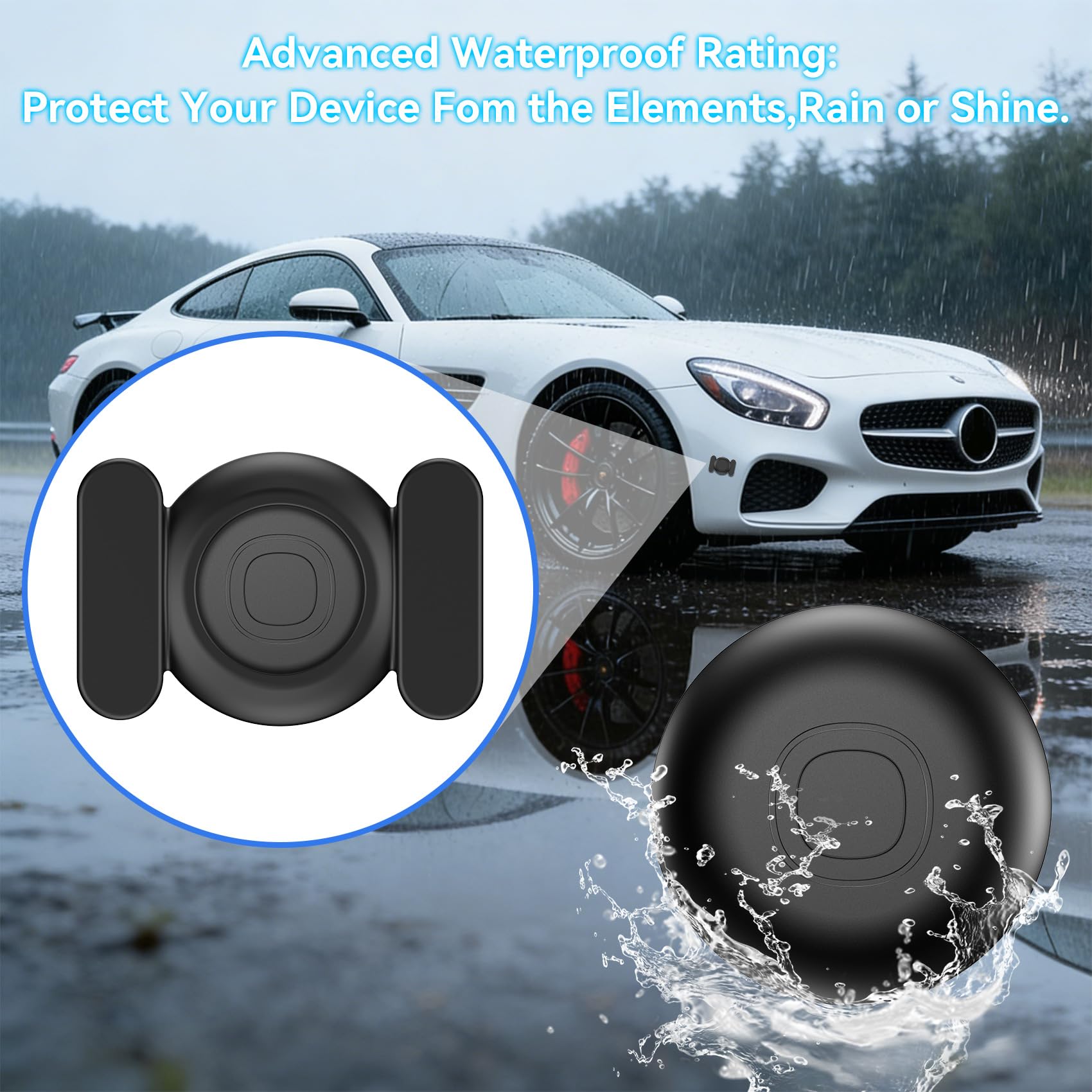 Traceur GPS pour véhicules, 2 Pack Air Tracker Android et iOS, Tracker de Voiture Magnétique étanche Smart Air Traceur GPS Localisateur D’Objets Bluetooth Tracker GPS pour Valises