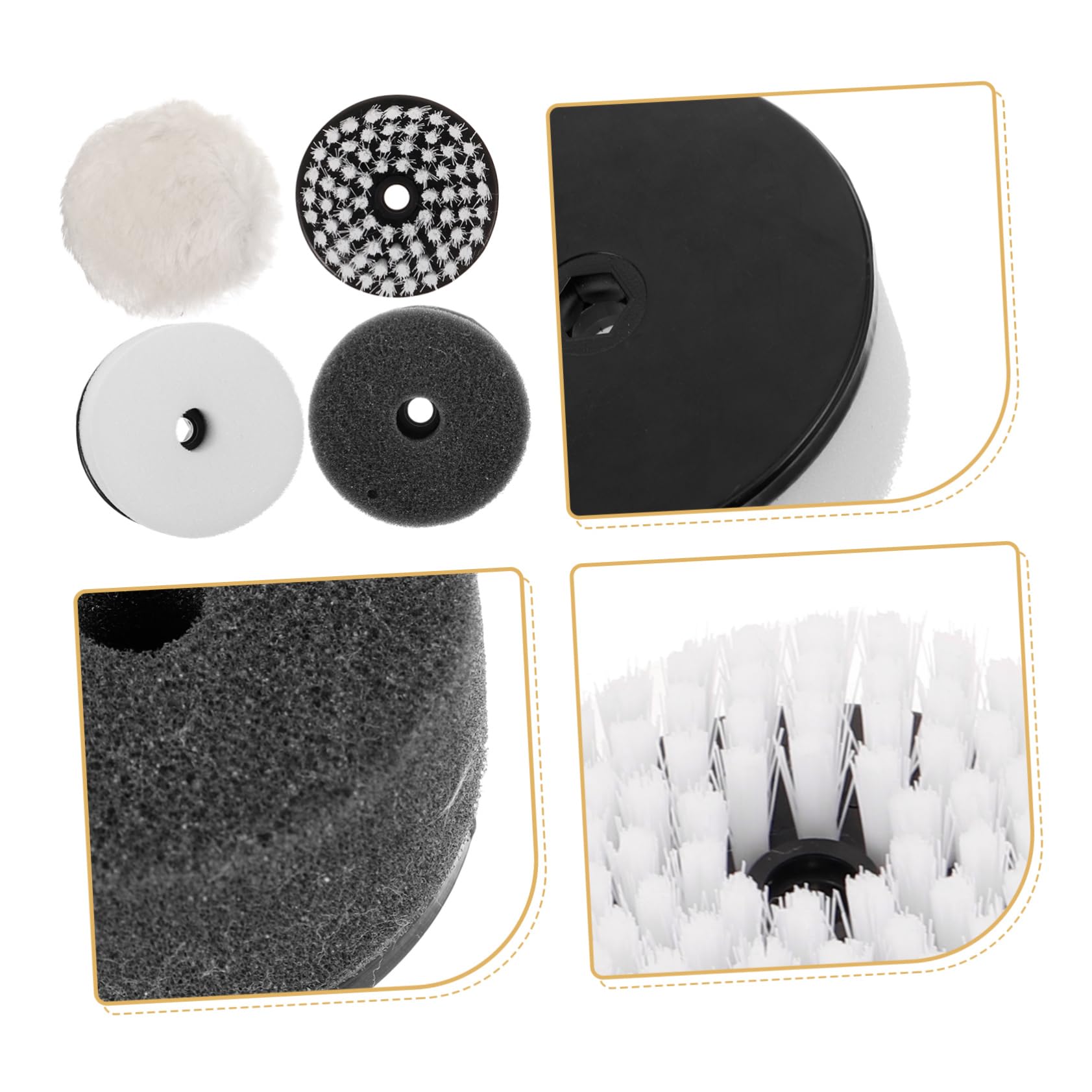 minkissy Cepillo para Pulir Juego De Cepillos para Quitar El Polvo Almohadillas para Pulir Pulidores para Limpieza Aplicador Abrillantador De Zapatos Limpiador 4 Piezas x 4