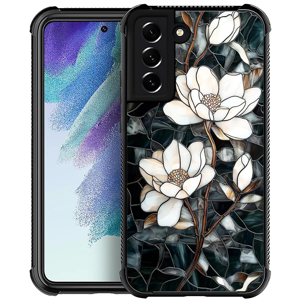 Flivro Case for Samsung Galaxy S21,Military-Grade TPU Protection with Shock-Absorbing Edges,Slim Anti-Drop Compatible with Samsung Galaxy S21 Case -