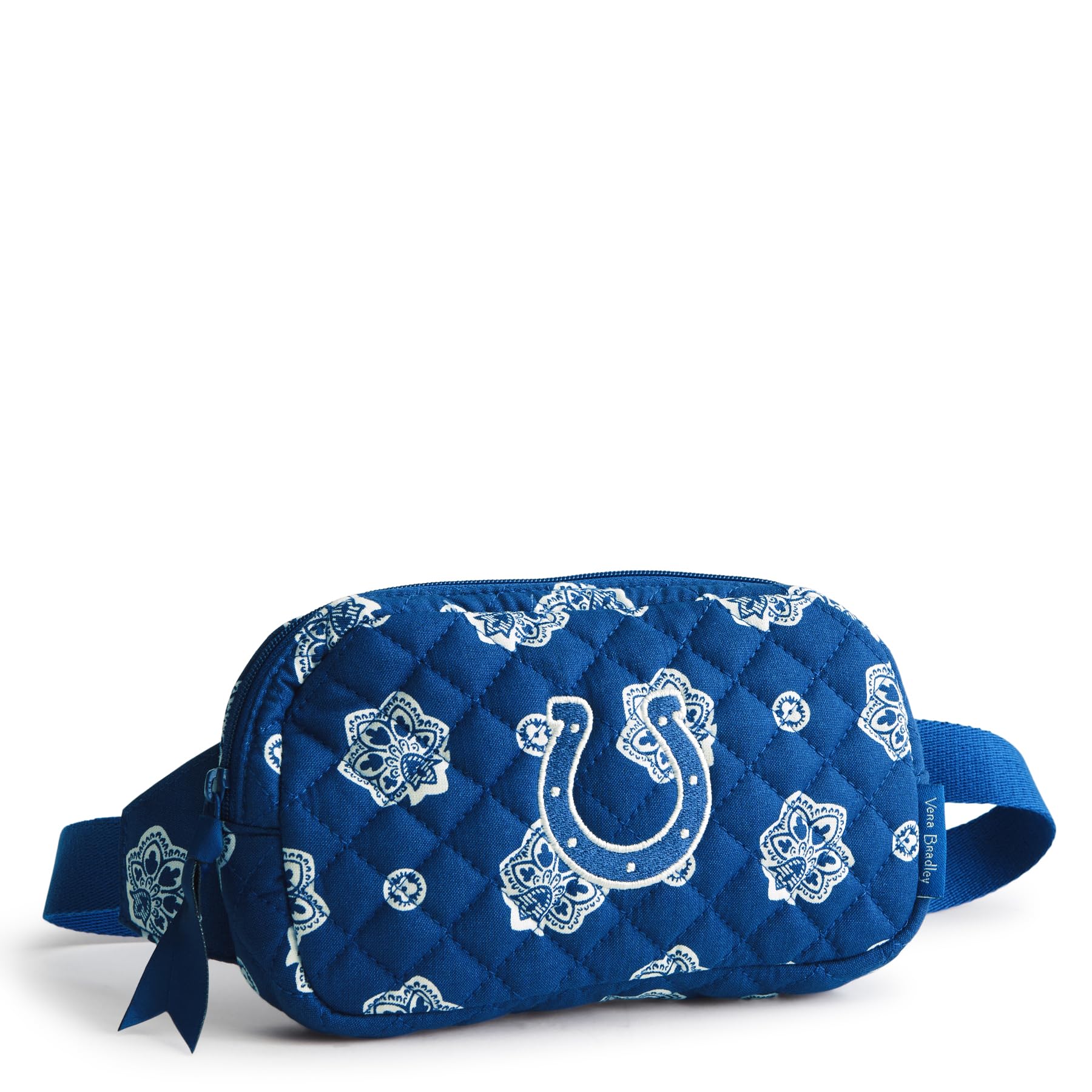 Vera Bradley Premium Cotton Large Travel Duffel Bag, Royal Blue/Red Bandana