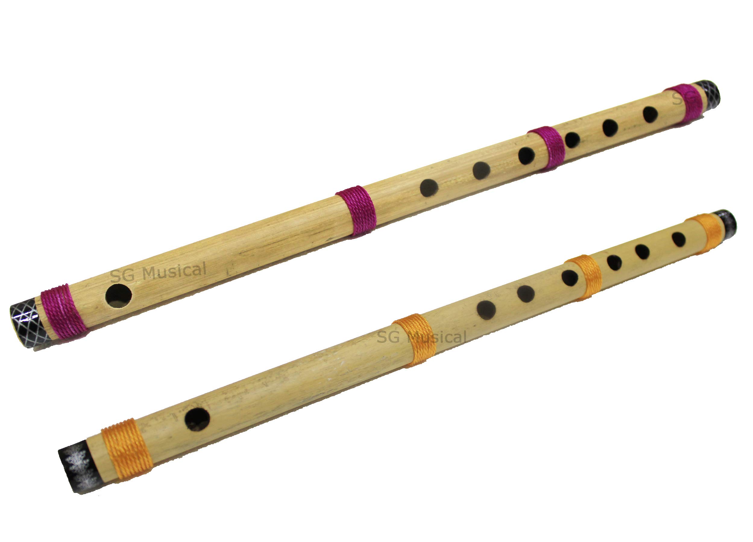 SG Musical Bamboo Indian Bansuri/Flute - A & B Combo Scale Bamboo Flute-image-48