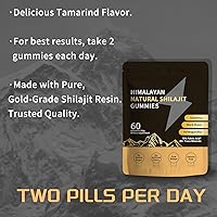 Vista 8 de Shilajit - Gomitas de oro para hombres y mujeres con Ashwagandha y Gokshura, más de 85 minerales y ácido fúlvico, energía natural y apoyo