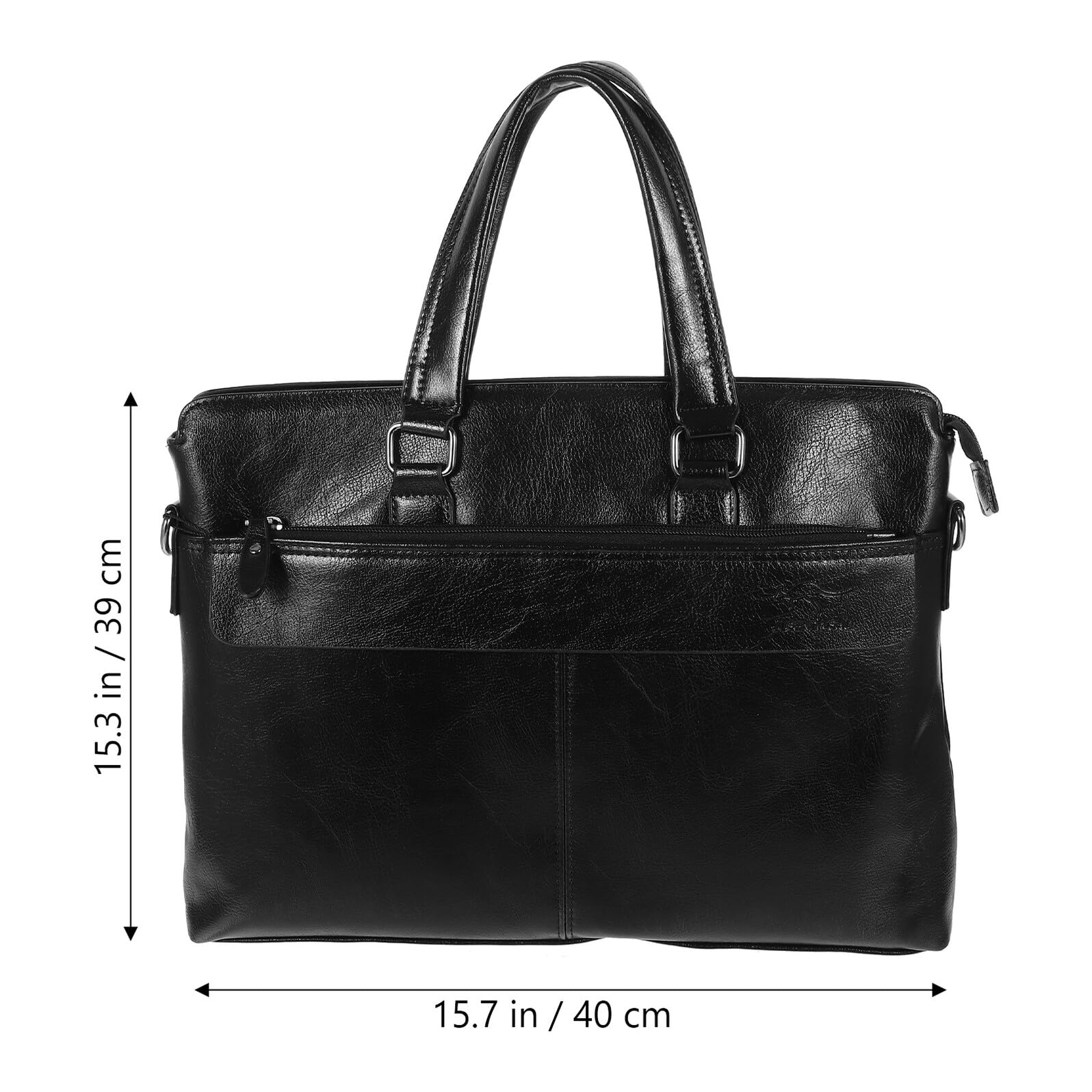 Mikinona Business Tasche aus Pu Leder mit Doppeltem Henkel und Durchdachtem Innenraumdesign Elegante Aktentasche für Herren für Büro und Reisen