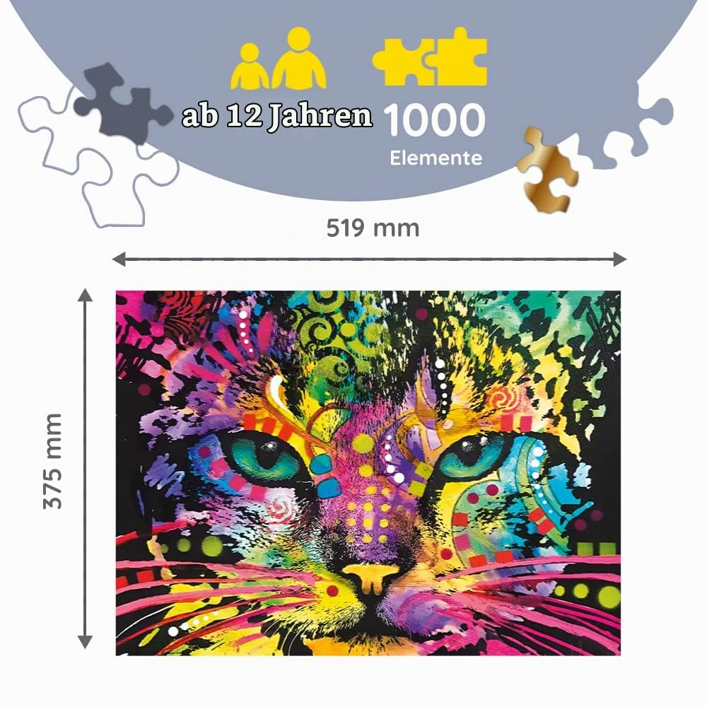 Trefl - Holzpuzzle, Buntes Katzenpuzzle - 1000 Teile, Wood Craft, unregelmäßige Formen, 100 Tierfiguren, hochwertiges modernes Puzzle, DIY, für Erwachsene und Kinder, holzpuzzle Erwachsene