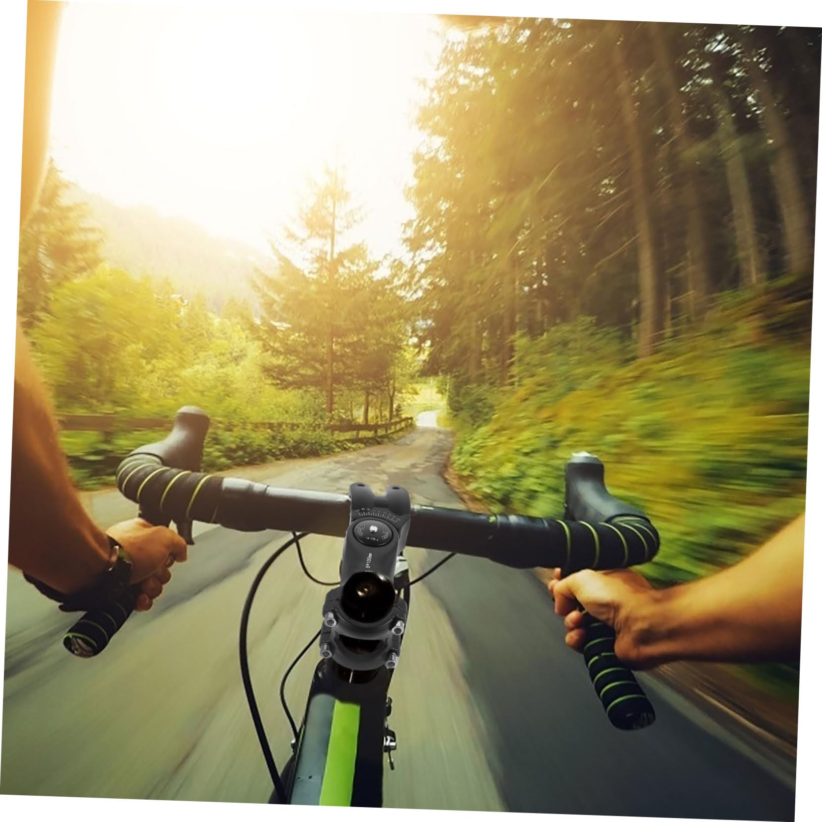 TOYANDONA Potence VTT Tige De Vélo De Montagne Rehausseur De Guidon Ergonomique Léger Tige De Guidon De Vélo Potence De Guidon Réglable Étendu Lumière Black Alliage D'aluminium