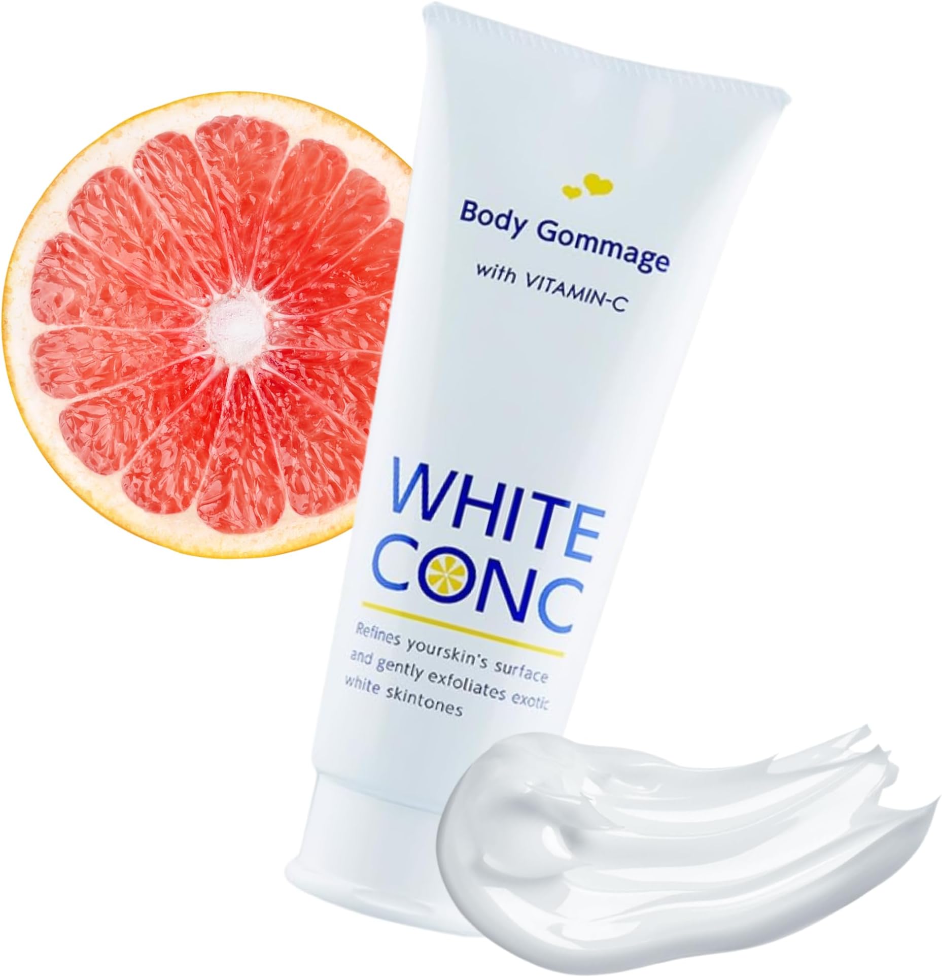 White Conc Body Scrub Cii for Women, 6.3 Ounce, Gommage Exfoliant for Skin Cleaning, Exfoliating, Moisturizing, Exfoliator from Japan