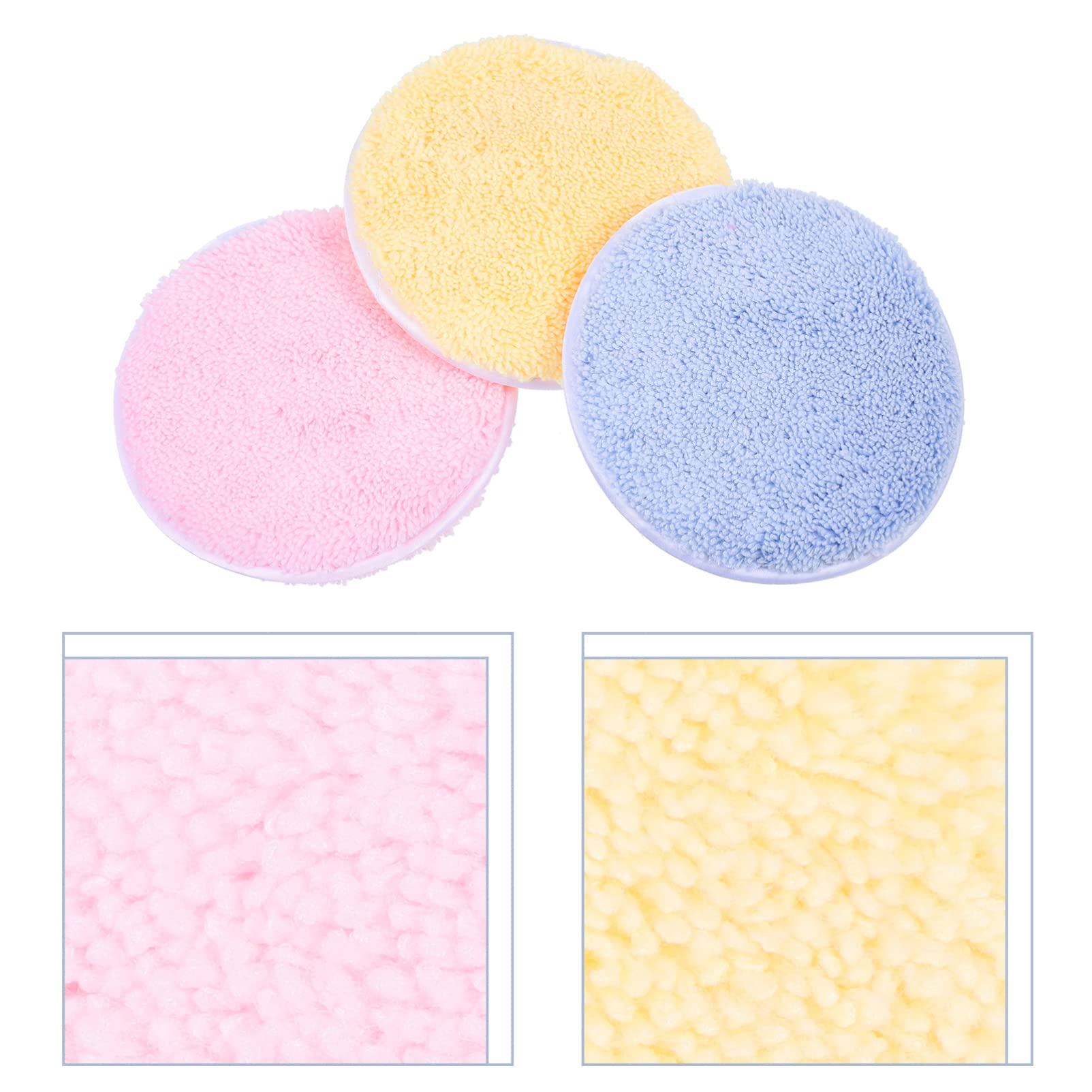 FRCOLOR 15pezzi Spugne Struccanti Rotonde Accessori Per Trucco Lavabili e Morbide Per La Pulizia Del Viso e Make-up Quotidiano