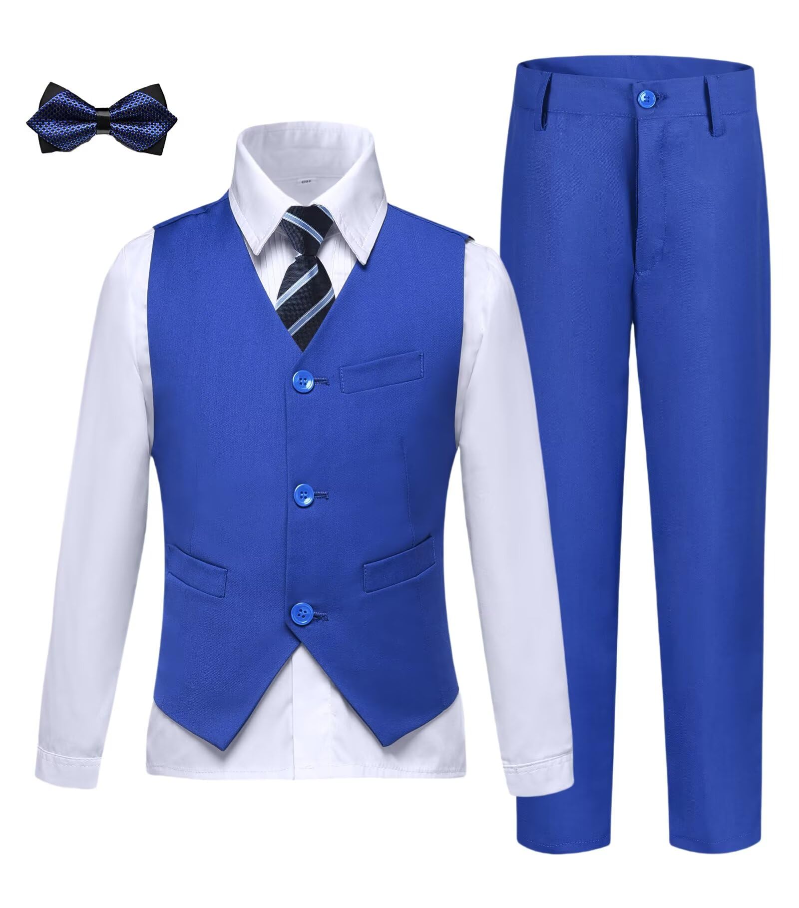 LOPEN STU Boys Suits Slim Fit Toddler Tuxedo Suit Set for Teen Boys Communion Dress Clothes Kids Wedding Ring Bearer Outfit
