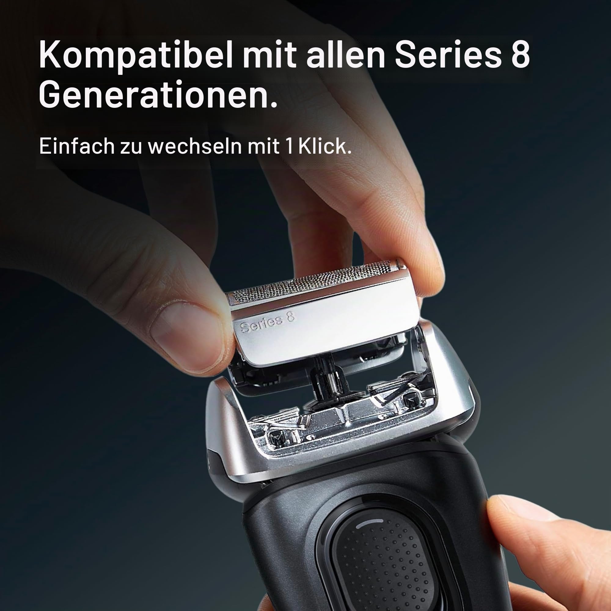 Braun Serie 8 Ersatzkopf für Elektrorasierer – 83 m – kompatibel mit Elektrorasierer 8370 cc, 8340s, 8350s