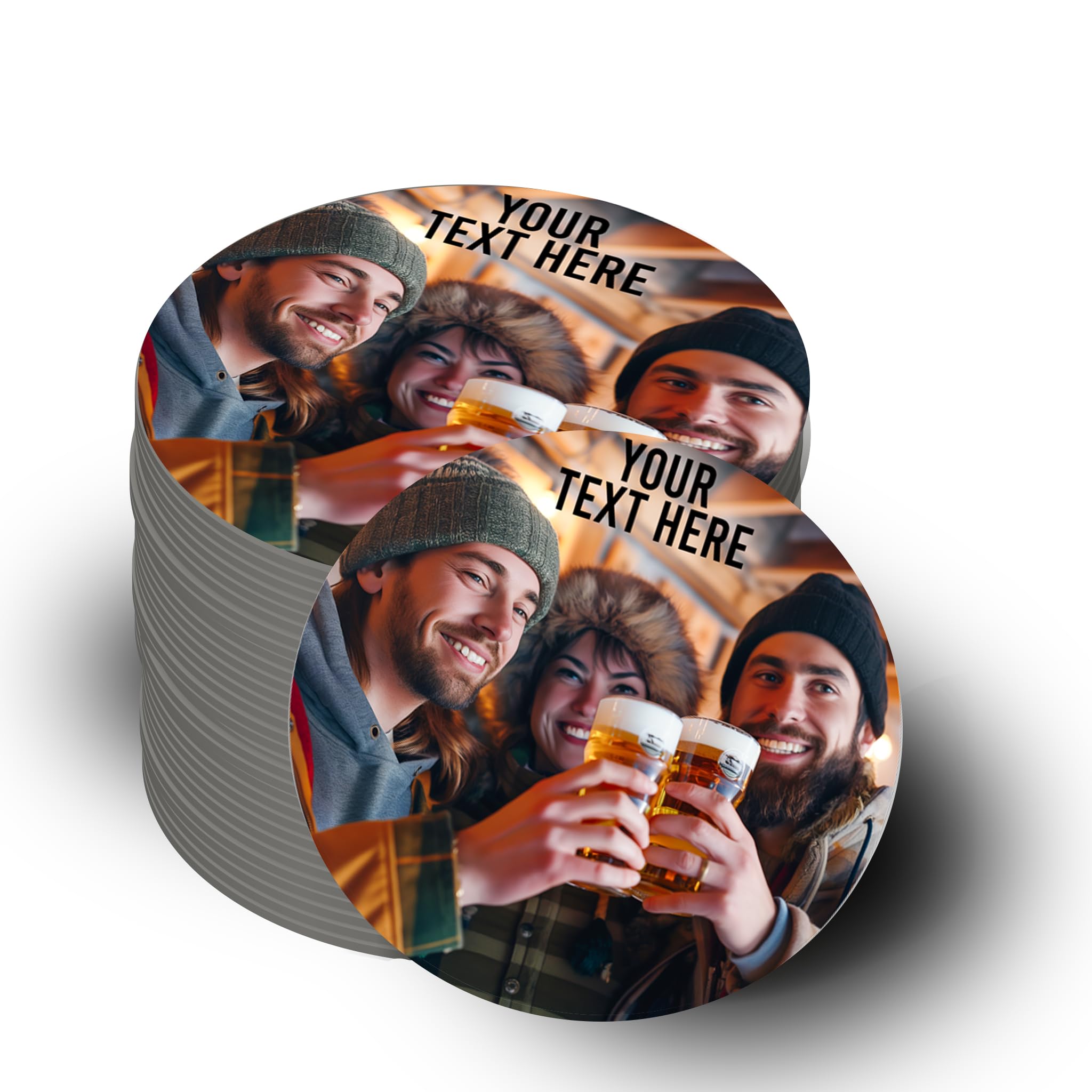 Star Online Round Set Of 96 Personalised Beer Mats Coasters Bar Drinks Home Pub Accessories Gifts Man Cave - Add Own Photo And Text (Round Set Of 96)