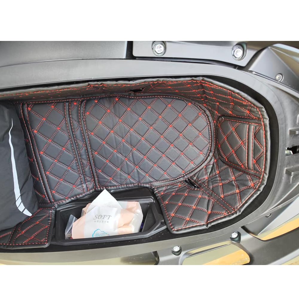 Motocicleta para fuerza350 Fuerza 350 250 300 ADV350 NSS350 Fuerza300 Accesorios de Almacenamiento del Asiento del Tronco Funda Cojín de Equipaje Cargo Box Felpudo (Rojo)