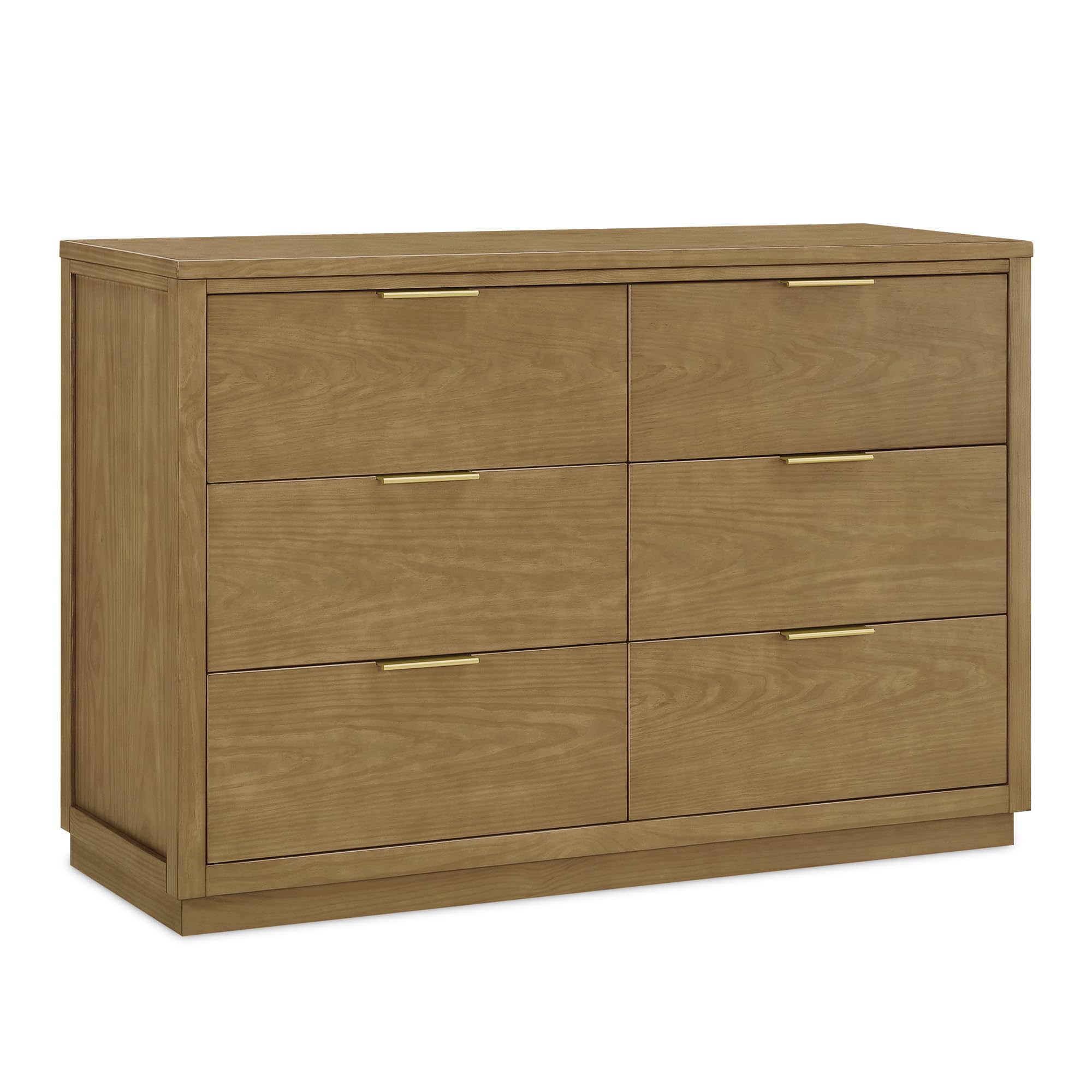 Delta Children Forever 6 Drawer Dresser, Fully Assembled - Naturals Collection, Teak Brown