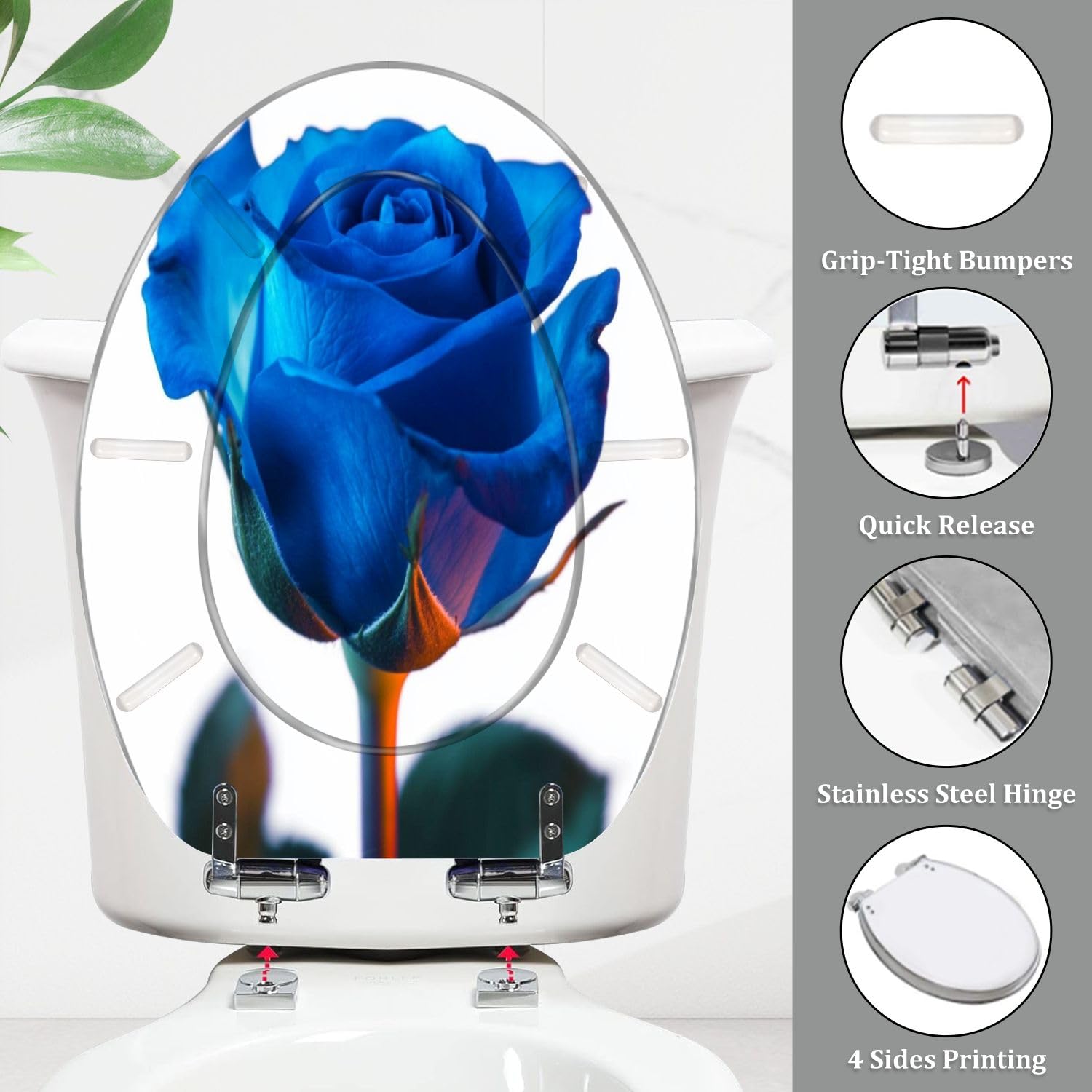 Sedile WC allungato generico per bagno