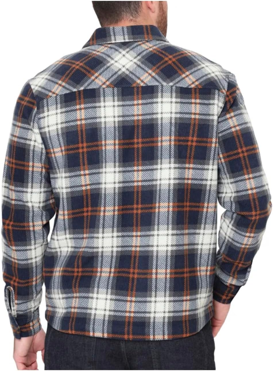 The B.C. Clothing Co. Heritage Men's Textured Flannel Shirt (US, Alpha, X-Large, Regular, Regular, Blue) - Image 3