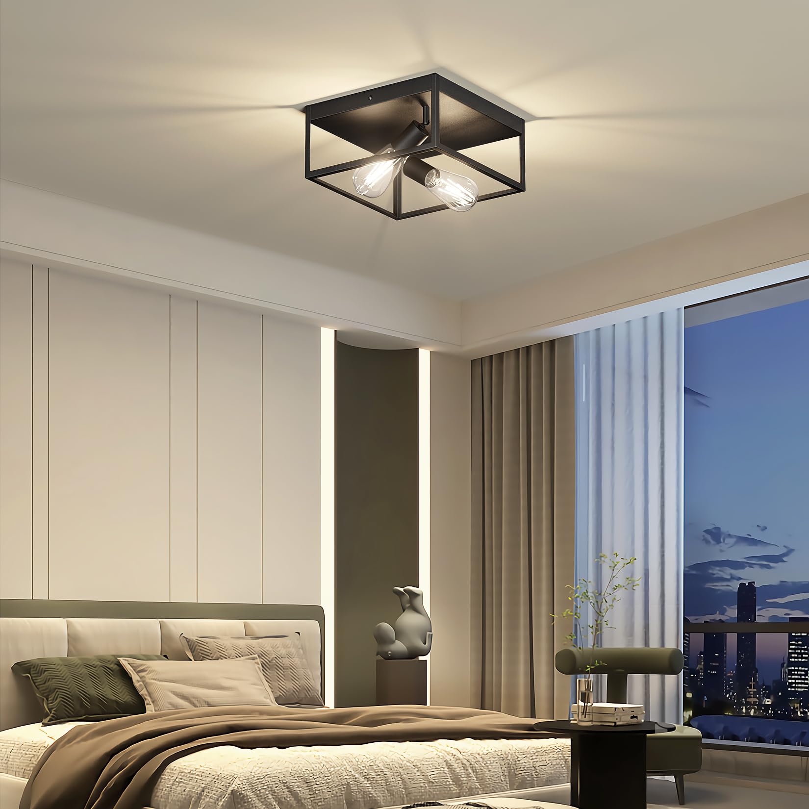 Retro Industriële Stijl Metalen Plafondlamp | KIKI Lighting