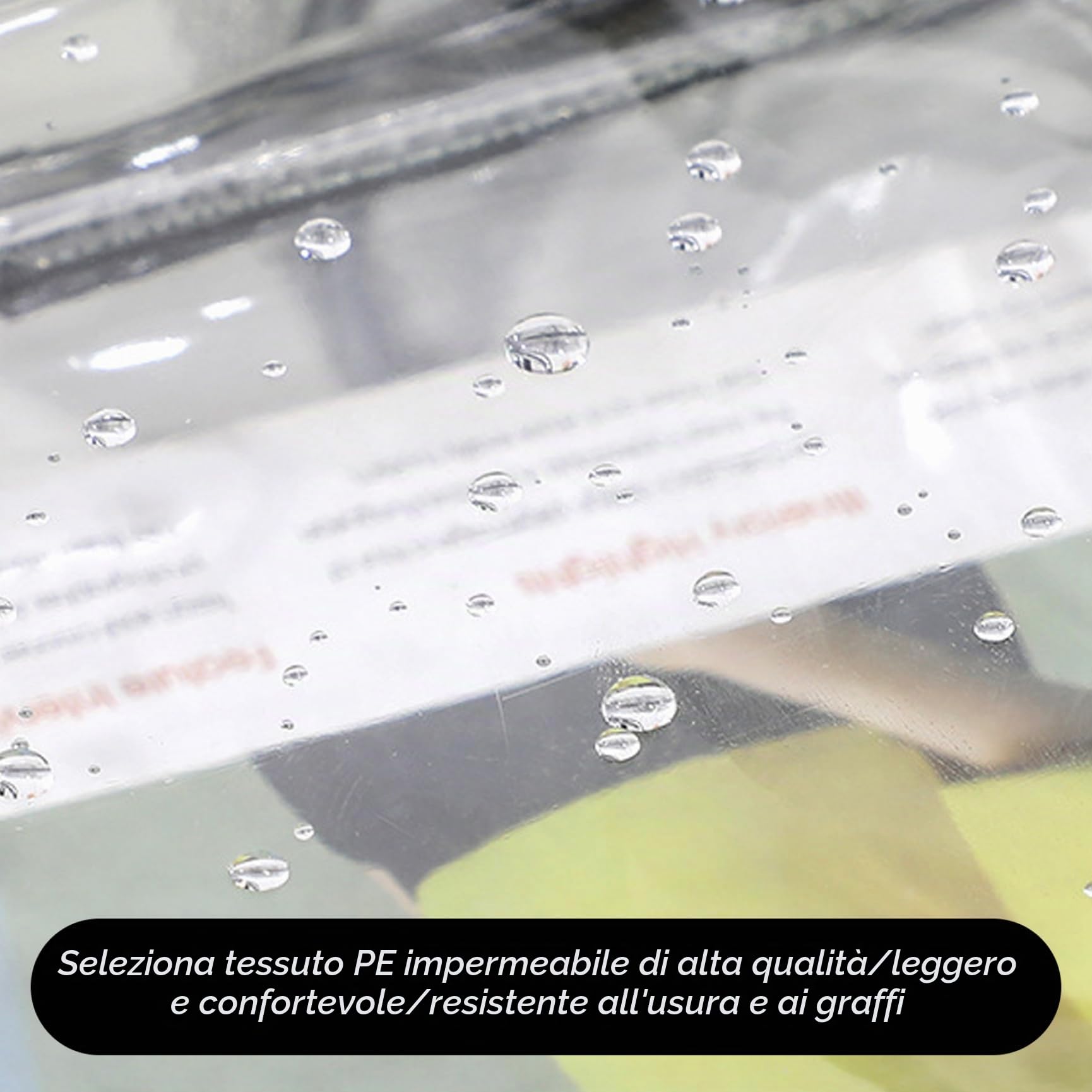 Vedi attraverso lo zaino, chiaro zaino in PVC flessibile PVC Clear Book Bag di grandi capacità, borsa trasparente con cinturini rinforzati zaino trasparente per viaggi di lavoro universitario, nero