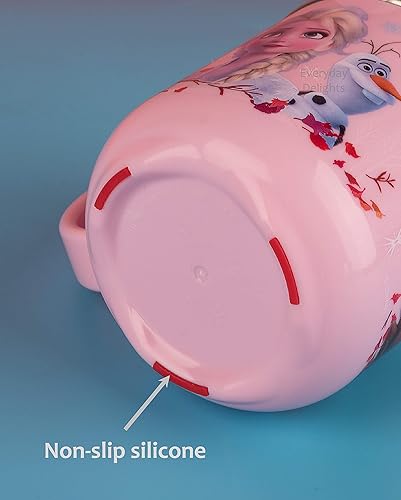 Miniatura 4 de Frozen Elsa Anna Blue ABS Vaso de acero inoxidable con tapa, 8.5 fl oz