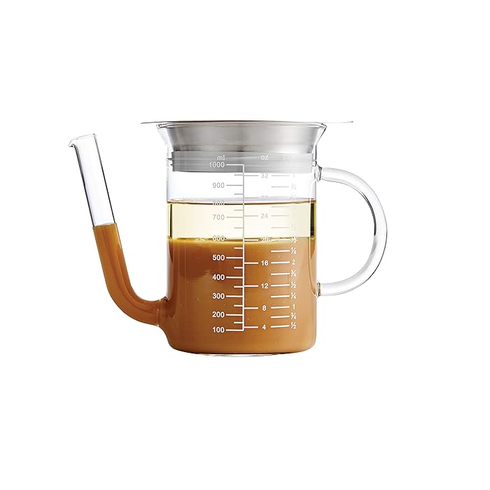 Buy HIC Kitchen Gravy Strainer and Fat Separator, HeatSafe