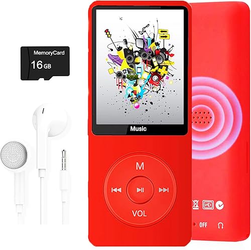 Miniatura 8 de Reproductor de MP3, reproductor de música con tarjeta micro SD de 16 GB, altavoz integradofotoreproducción de videoradio FMgrabadora de vozlector de