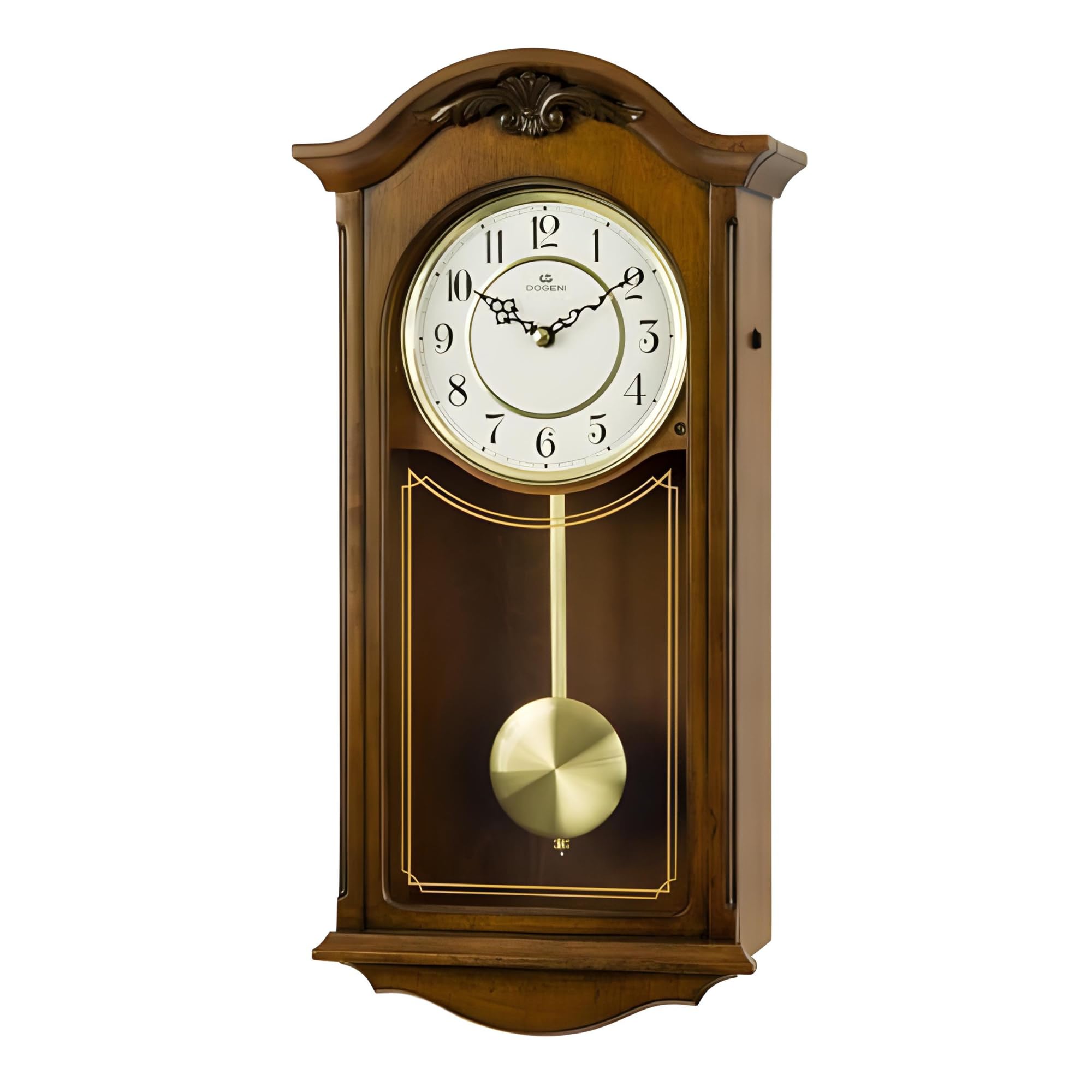 Photo 1 of ***FOR PARTS / MISSING PIECES & DAMAGED *** DODEKA Wooden Pendulum Clock WCW011DB Vintage Hourly Chime Luxury Style for Home, Living Room, Kitchen, Office