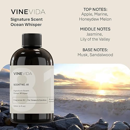 Miniatura 647 de VINEVIDA [4 onzas] Aceite de fragancia de madera de teca de caoba para fabricación de velas y fabricación de jabón, aromas de velas prémium para