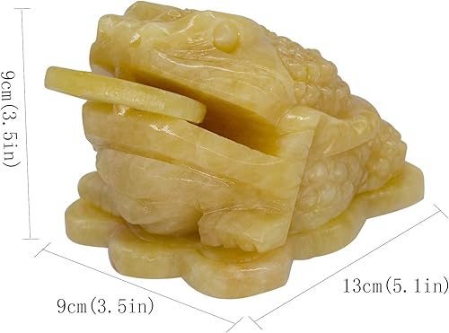 Miniatura 8 de Feng Shui Jade Rana de dinero de tres patas, estatua de sapo de dinero, estatua de sapo de dinero, decoración para tablero de instrumentos del