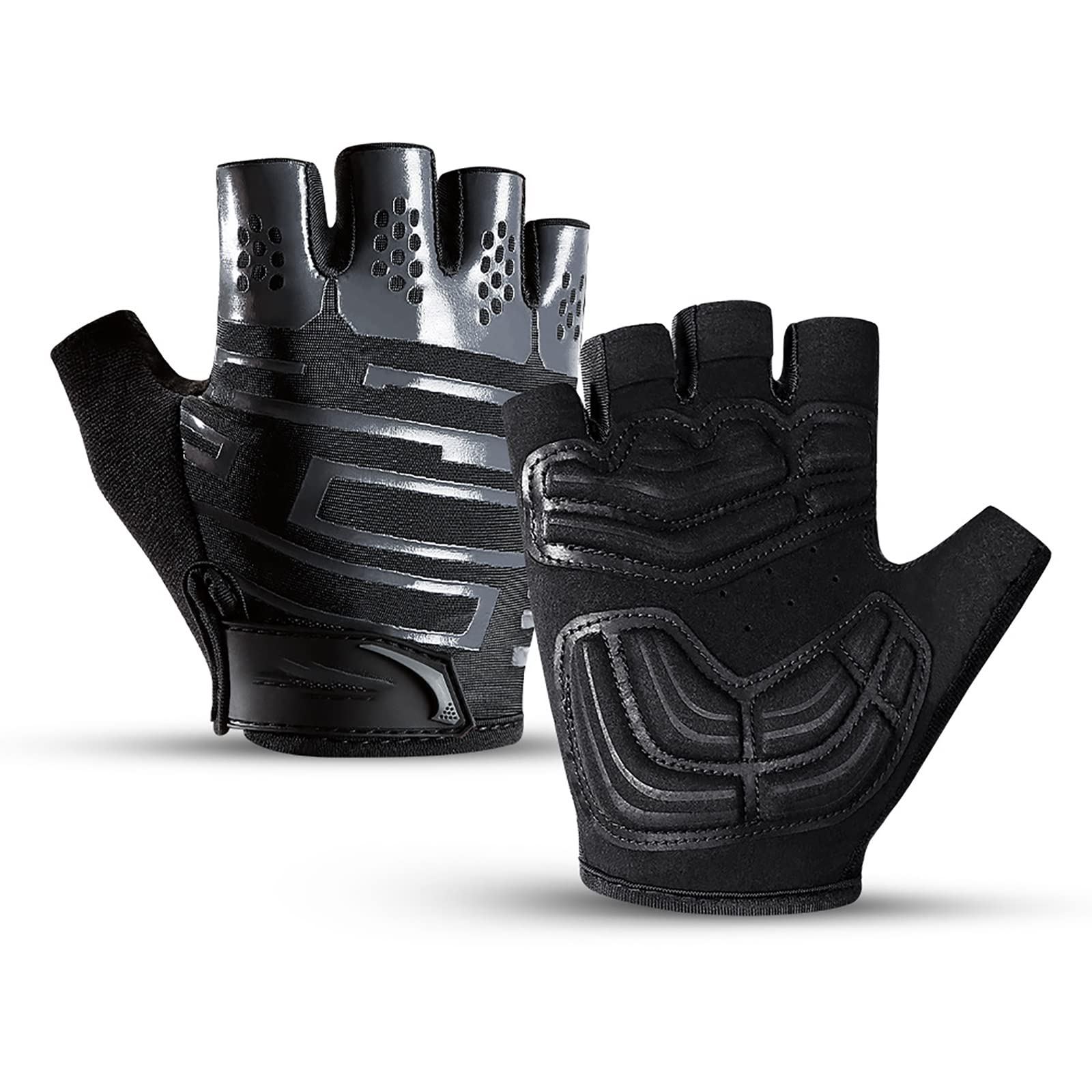 Estivi Guanti Ciclismo Senza Dita Guanti Bicicletta Mezze Dita Guanti MTB Silicone per Il Ciclismo Sport all'Aria Aperta Corsa Viaggi Alpinismo Guanti