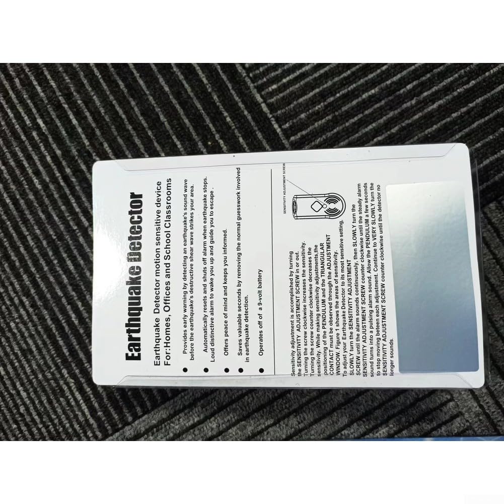 Sensor de vibración sísmica, detector de onda P, alarma de movimiento de tierra para sistema de seguridad en el hogar, dispositivo blanco compacto, 21 cm