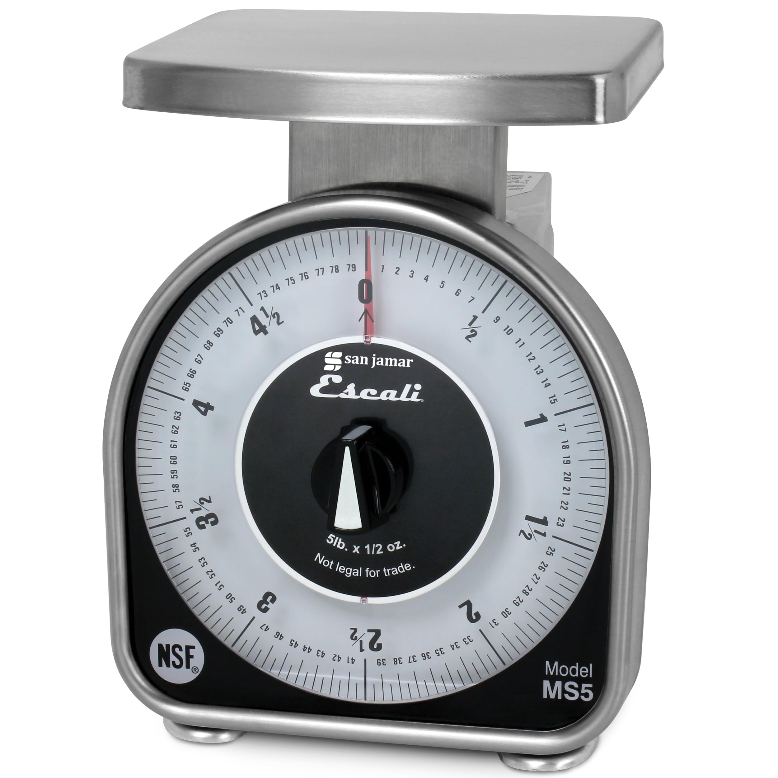 San Jamar - Balanza de Cocina, Esfera para Alimentos y Cocina, Acero Inoxidable, Plateado, Digital, 3.4 Libras, Inteligente, Ligero, Portátil