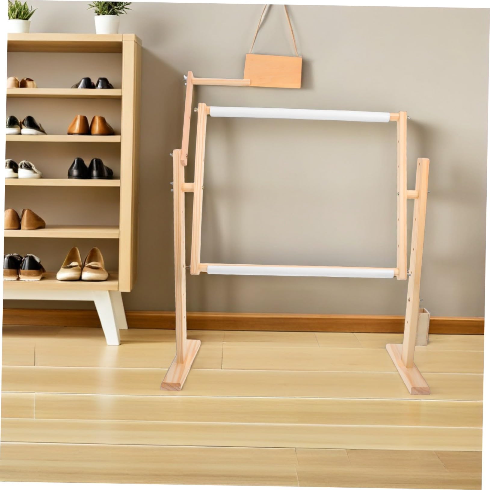 UKCOCO Bastidor de Bordado Giratorio Ajustable Bastidor de Punto de Cruz de Madera Soporte para Manualidades de Costura para Proyectos de Bordado Casa