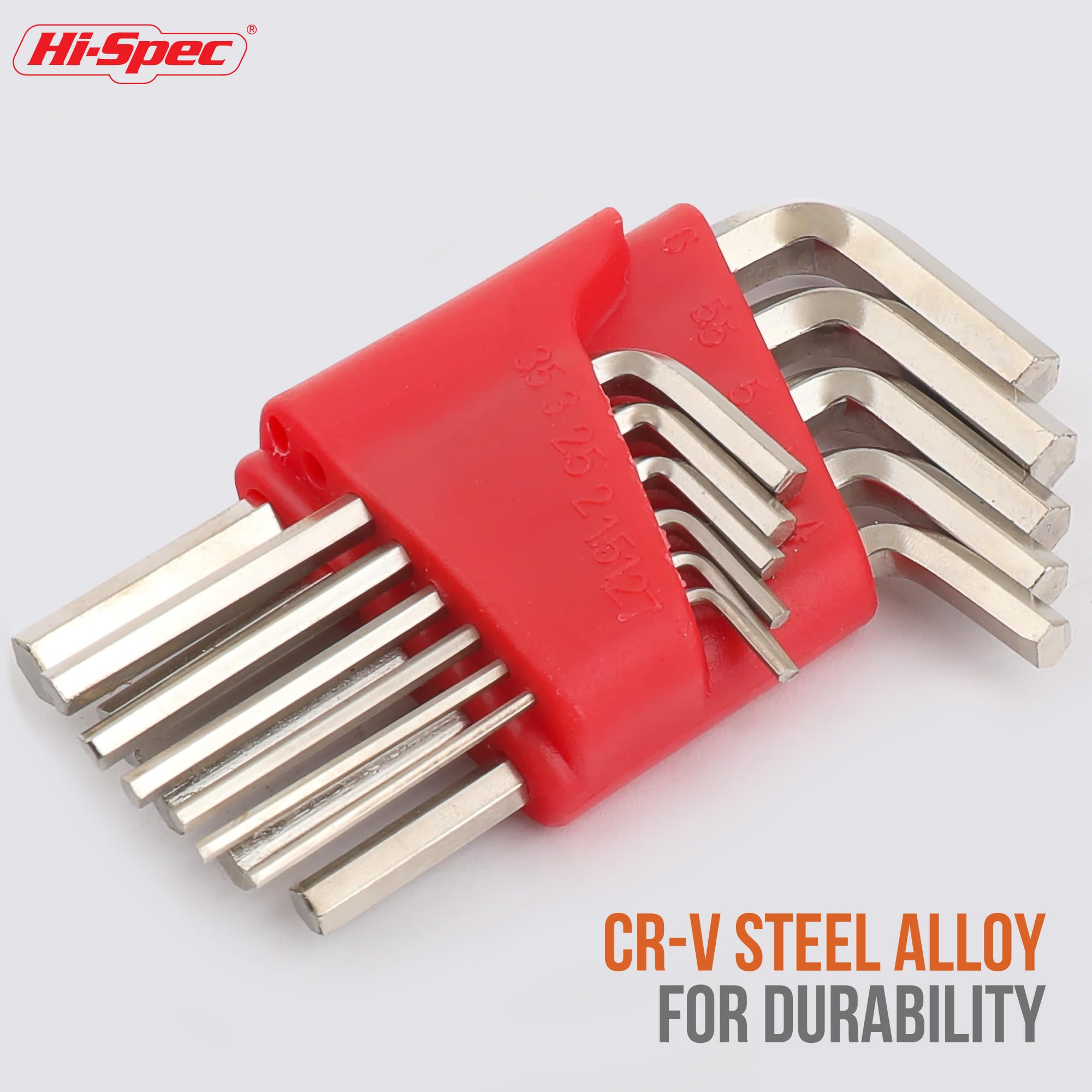 Hi-Spec 11pc Small Metric Hex Allen Key Wrench Tool Set. 1.27-6mm Long and Short Arm Sizes of Hard Cr-V Alloy in a Compact Holder - Image 3
