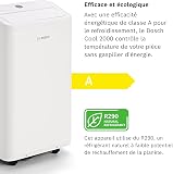 Bosch Cool 2000 Portable AC - 3 in 1: Air Conditioner, Dehumidifier, Fan - 2.6 kW Cap for Rooms up to 35 m² - with Auto Mode, Silent Mode & Sleep Mode (46 db(A)) [Class A] - 6