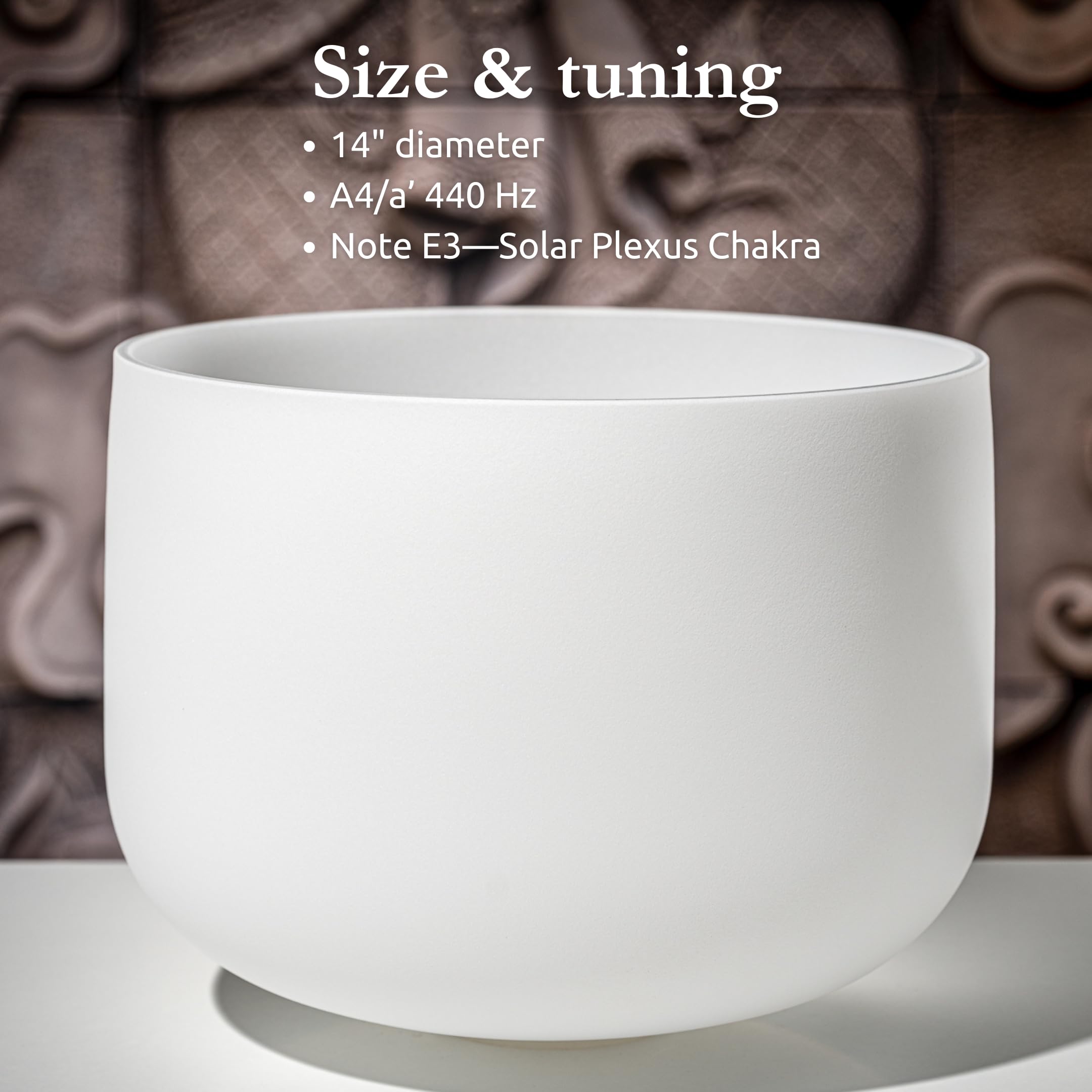 Meinl - Campana tibetana in cristallo Sonic Energy 35,6 cm, nota E3, accordatura 440 Hz, quarzo ad alta purezza, per meditazione, guarigione dei chakra, terapia del suono, yoga