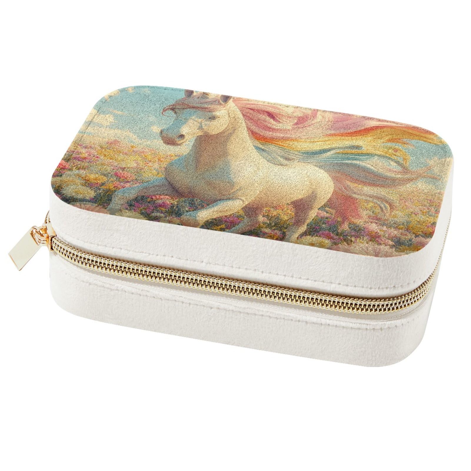 Boîte à bijoux portable pour femme organisateur bagues et colliers fille