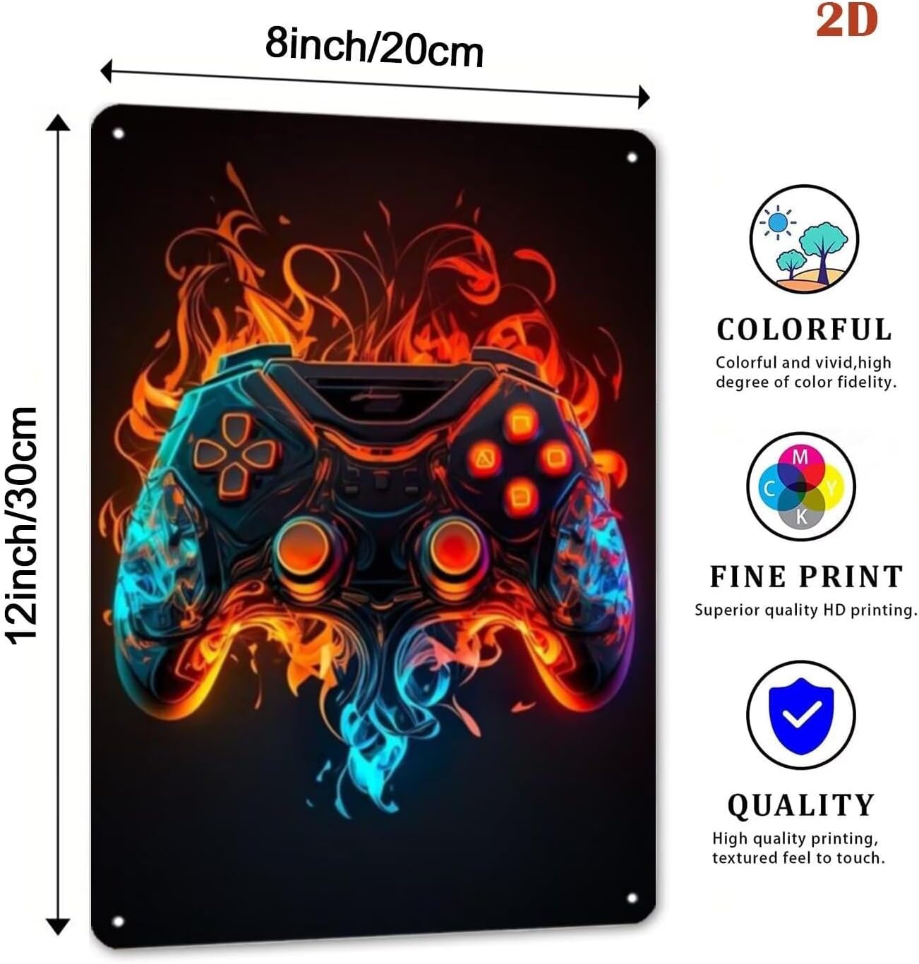 3 Pack Game Room Decor for Teen Boys Bedroom Gaming Room Accessories Stuff Cool Poster Gifts for Gamer Guys Metal Signs Wall Decor - Image 4
