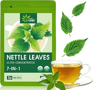 EnrychLeafo Nettle Leaves Tea Bags Support Urinary Health & Detox Cleanse for Women & Men with Dandelion & Cranberry - Coffee Alternative, Non-GMO, Gluten Free - 50 Teabags