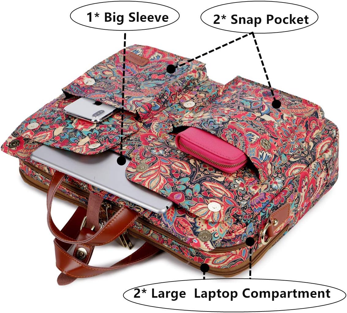 Baosha Multicoloured 17inch Laptop Computer Bag Messenger Bag Briefcase for Women BC-07 - Image 6