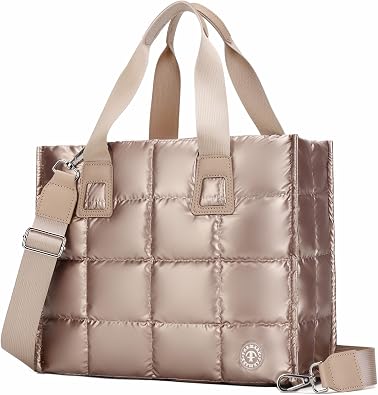 Womens Handbag Thickened Large Capacity Down Jacket Tote Bag Thickened Base Wear-resistant Waterproof Mommy Bag Suitable for Commuting and Business Travel