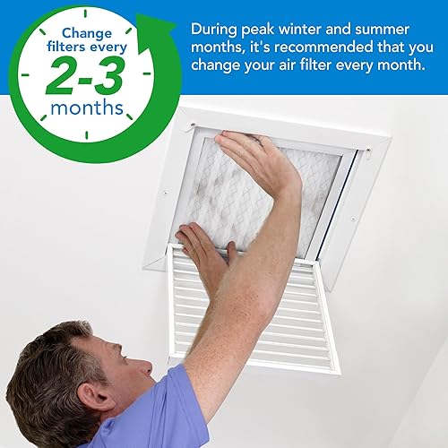 Miniatura 7 de LotFancy Filtro de aire MERV 8 de 16 x 16 x 1 pulgadas, protección contra el polvo (paquete de 6) filtros de aire plisados para calefacción,
