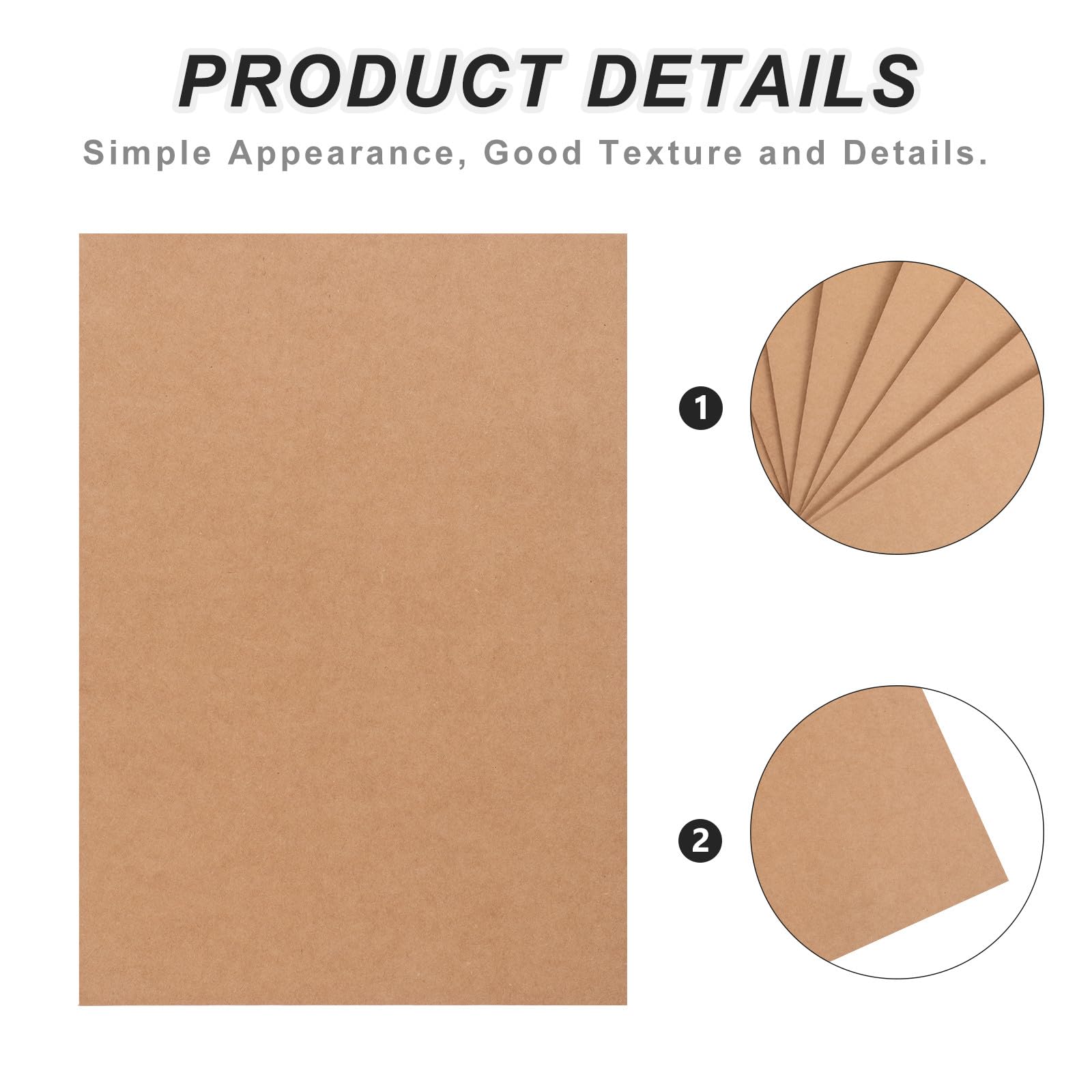 Zerodeko 10 Fogli di Cartone Spesso, Formato A4, 79 pt, cartoncino Kraft