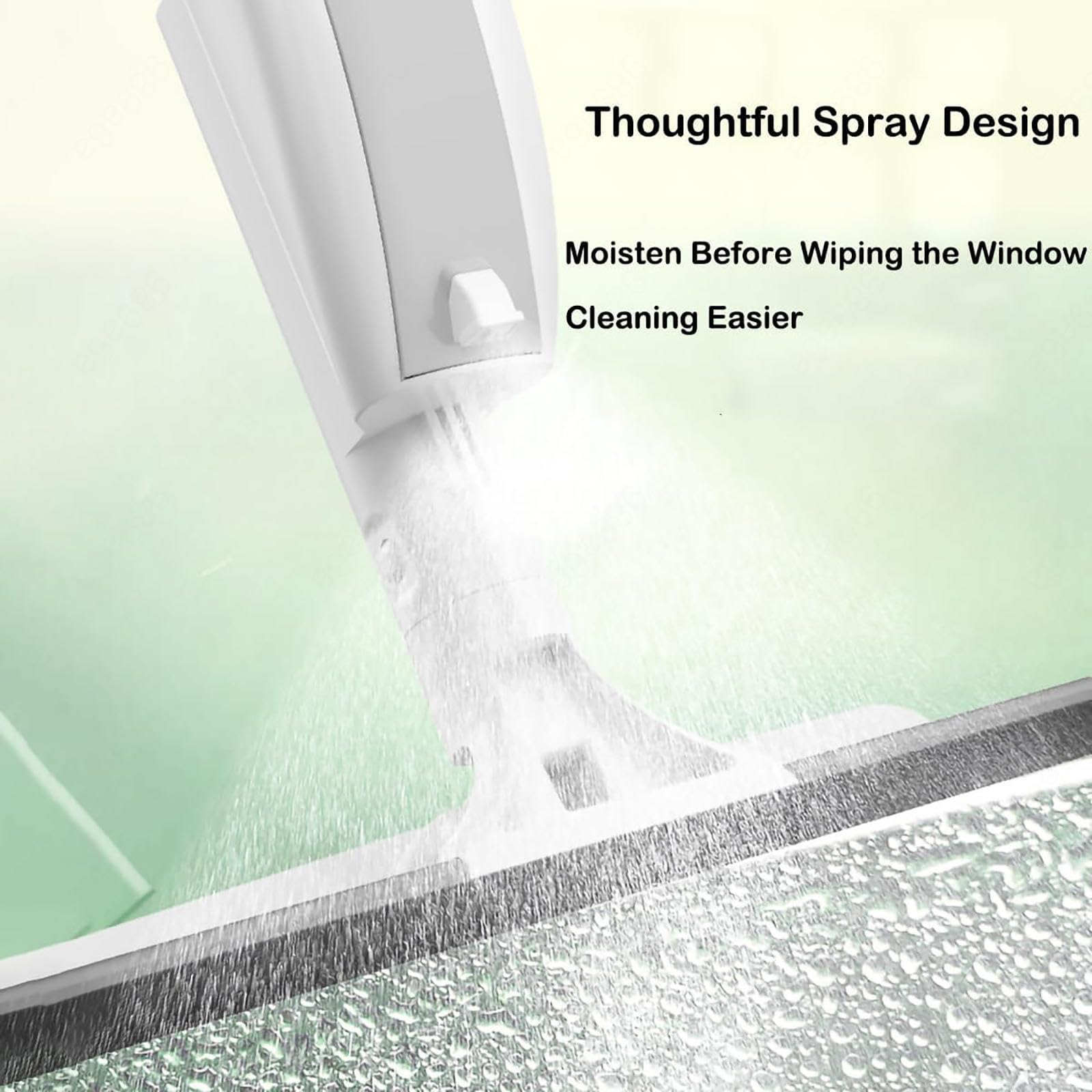 3 en 1 Spray Limpiacristales Coche con Poste Telescópico, Rasqueta Limpiacristales con 3 Paños Microfibra para Ventanas Altas Interiores/Exteriores