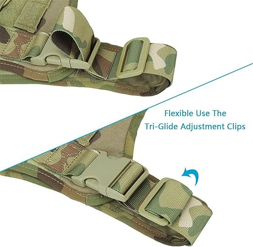 Miniatura 6 de Excelente elite spanker arnés de perro militar arnés de trabajo para perro chaleco de entrenamiento ajustable Molle chaleco de entrenamiento