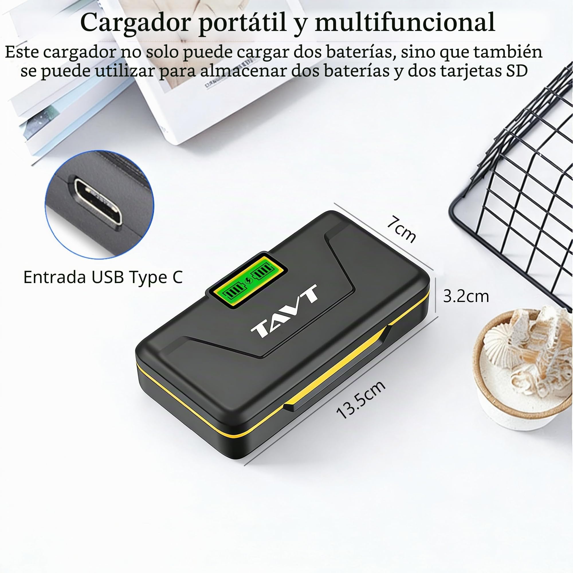 2Pcs EN-EL15 EN-EL15C EN-EL15b Batería con Cargador para Nikon Z6, Z6II, Z6 III, Z7, Z8 D7500 D7000 D7100 D7200 D500 D600 D610 D750 D780 D800 D800E D810A D850