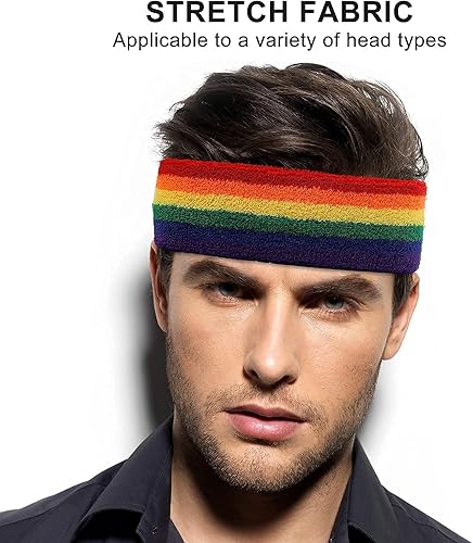 Miniatura 8 de ASTER Juego de 3 bandas para el sudor, juego de muñequeras deportivas, incluye 1 diadema deportiva y 2 muñequeras para el sudor, absorbe la humedad,