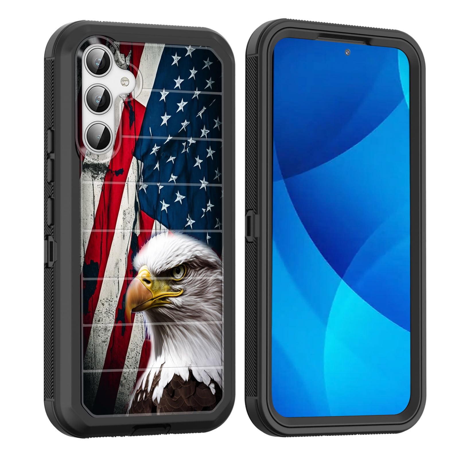 smauncucn for Galaxy S24 Plus Case,Full Body Shockproof Drop Protection Dust Proof Heavy Duty 3-Layer Military Rugged Durable Cover for Samsung Galaxy